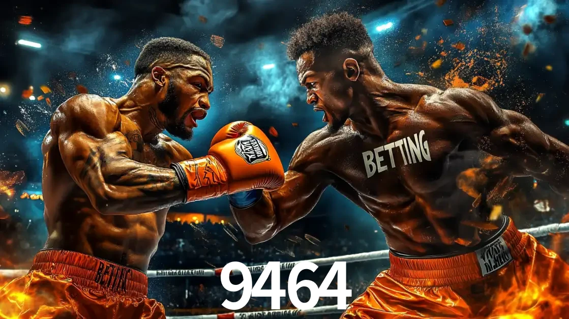 Dois boxeadores em uma luta intensa e explosiva, representando a adrenalina e as oportunidades de apostas em esportes de combate disponíveis na plataforma 9464.